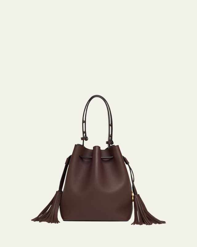 So Seau Tassel Leather Bucket Bag
